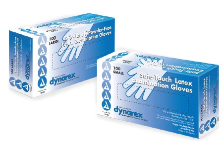 Gloves Exam Latex P-F Safe-Touch™ Small NonSterile Latex Standard Cuff Length Fully Textured Ivory Not Chemo Approved (100/BX 10BX/CS) by Dynarex Corporation  ID 2336